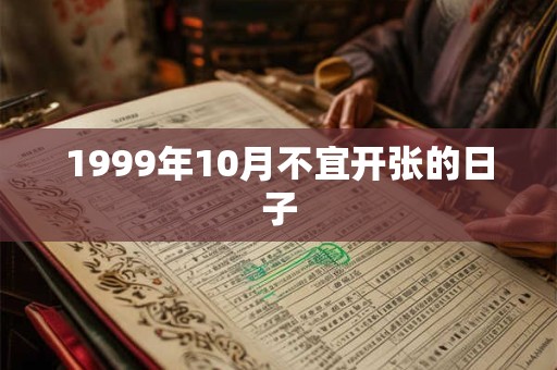 1999年10月不宜开张的日子