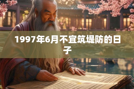 1997年6月不宜筑堤防的日子