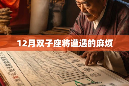 12月双子座将遭遇的麻烦