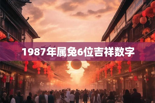1987年属兔6位吉祥数字