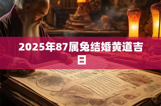 2025年87属兔结婚黄道吉日