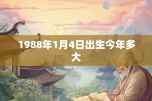 1988年1月4日出生今年多大