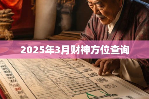 2025年3月财神方位查询