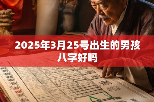 2025年3月25号出生的男孩八字好吗