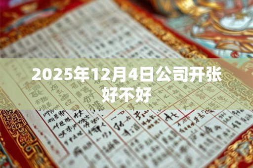 2025年12月4日公司开张好不好
