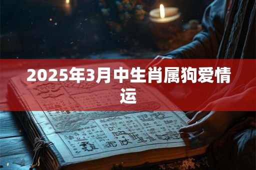 2026年3月中生肖属狗爱情运