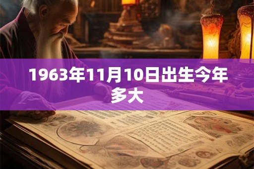 1963年11月10日出生今年多大
