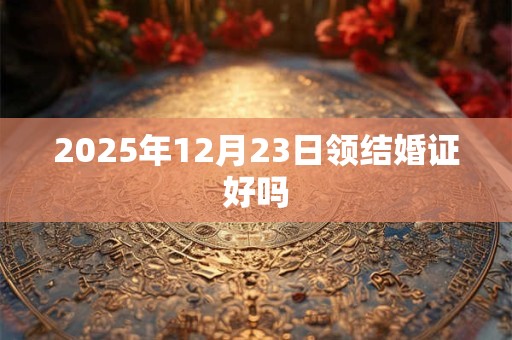 2025年12月23日领结婚证好吗