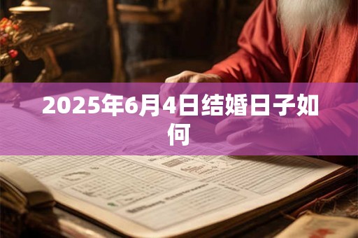2025年6月4日结婚日子如何