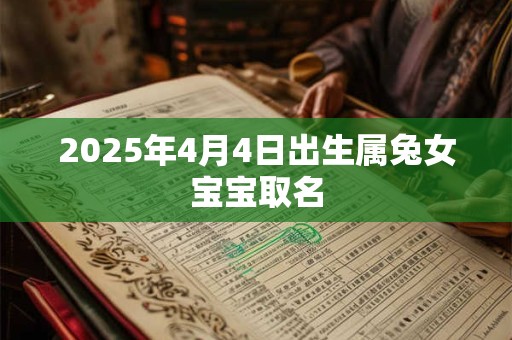 2025年4月4日出生属兔女宝宝取名
