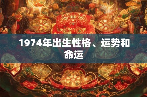 1974年出生性格、运势和命运