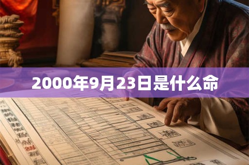 2000年9月23日是什么命