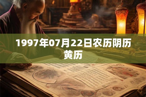 1997年07月22日农历阴历黄历