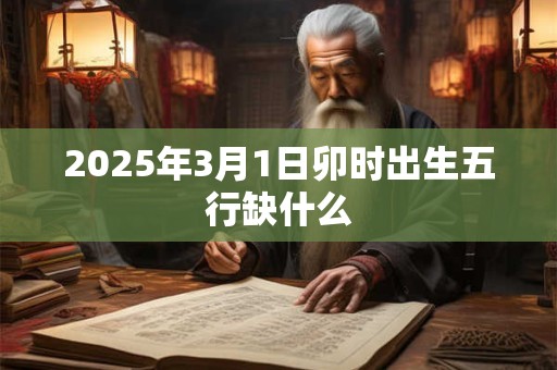 2025年3月1日卯时出生五行缺什么