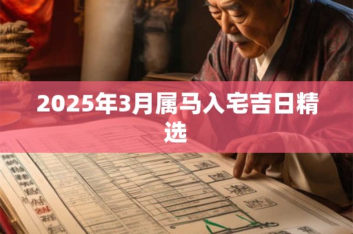 2025年3月属马入宅吉日精选