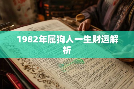 1982年属狗人一生财运解析
