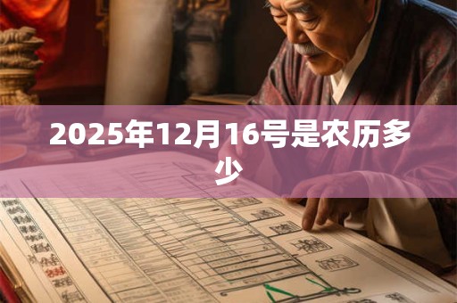 2025年12月16号是农历多少