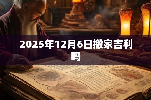 2025年12月6日搬家吉利吗