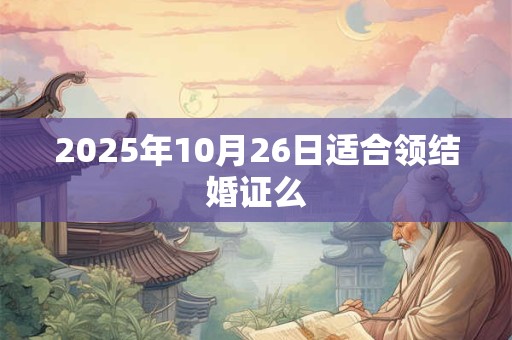 2025年10月26日适合领结婚证么