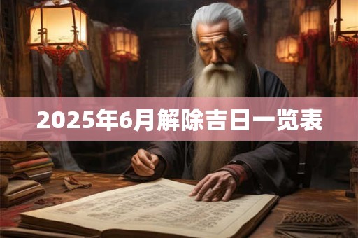 2025年6月解除吉日一览表