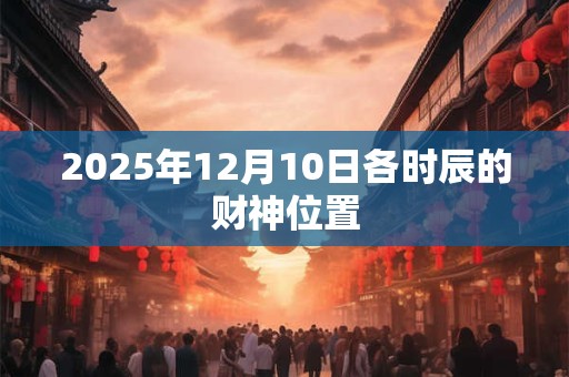 2025年12月10日各时辰的财神位置 2025年12月10日各时辰的财神位置