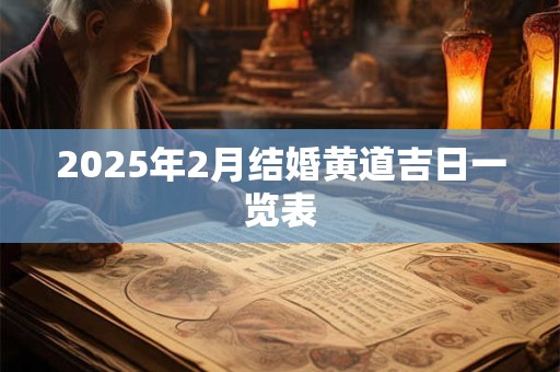 2025年2月结婚黄道吉日一览表