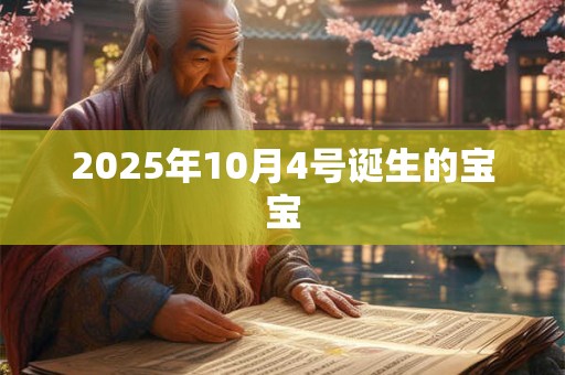 2025年10月4号诞生的宝宝 2025年10月4号诞生的宝宝