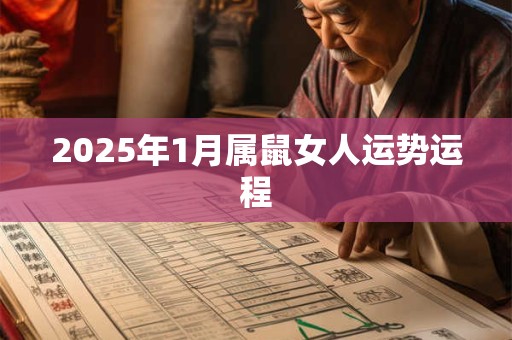 2025年1月属鼠女人运势运程