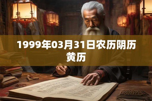 1999年03月31日农历阴历黄历