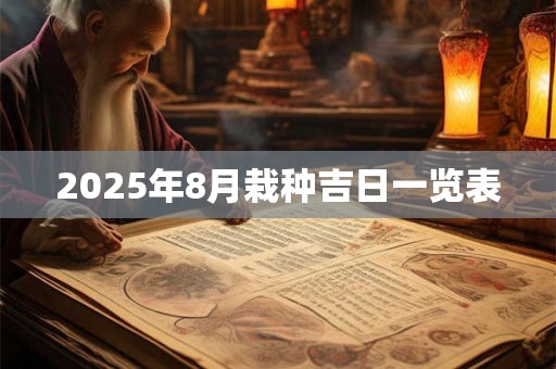2025年8月栽种吉日一览表