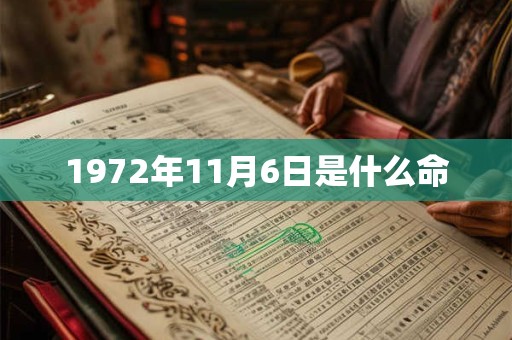 1972年11月6日是什么命