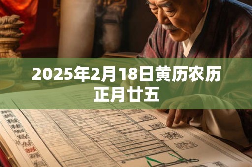 2025年2月18日黄历农历正月廿五