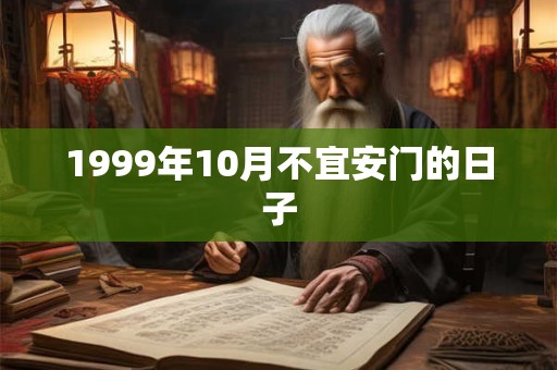 1999年10月不宜安门的日子