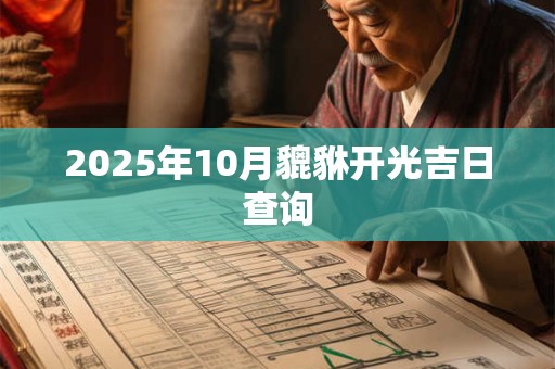 2025年10月貔貅开光吉日查询
