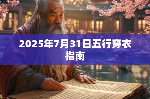 2025年7月31日五行穿衣指南