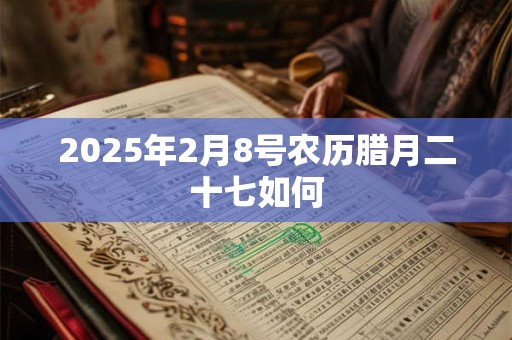 2025年2月8号农历腊月二十七如何