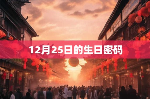 12月25日的生日密码
