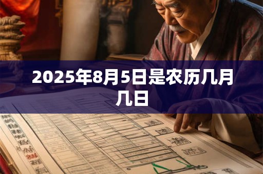 2025年8月5日是农历几月几日