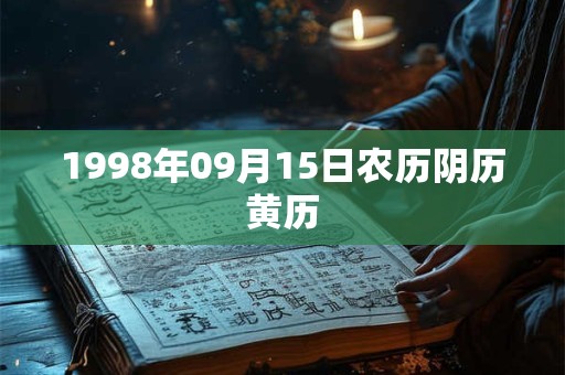 1998年09月15日农历阴历黄历