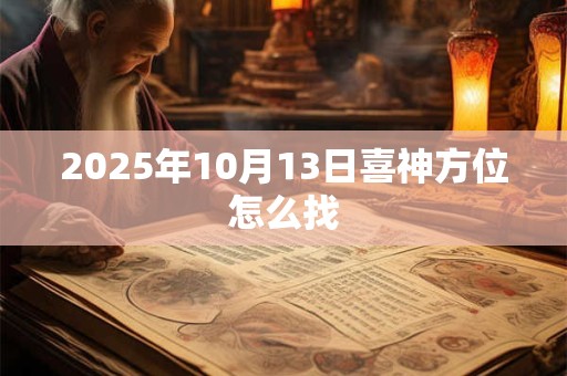 2025年10月13日喜神方位怎么找