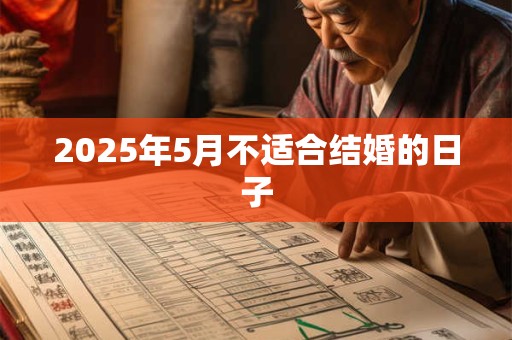 2025年5月不适合结婚的日子