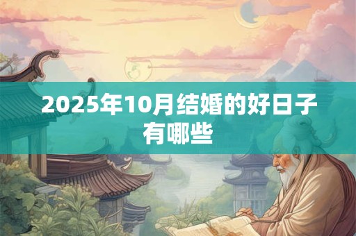 2025年10月结婚的好日子有哪些