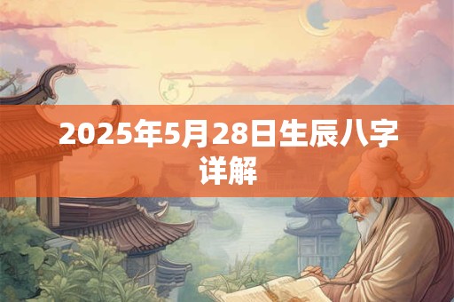 2025年5月28日生辰八字详解