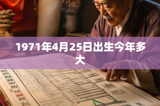 1971年4月25日出生今年多大