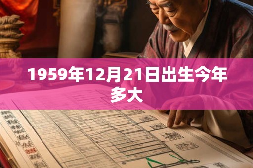 1959年12月21日出生今年多大