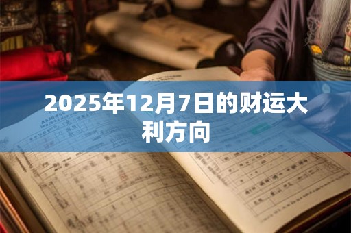 2025年12月7日的财运大利方向