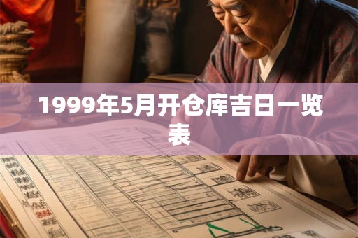 1999年5月开仓库吉日一览表