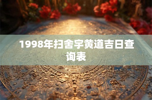 1998年扫舍宇黄道吉日查询表