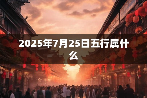 2025年7月25日五行属什么