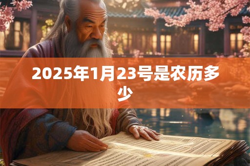 2025年1月23号是农历多少 2025年1月23号是农历多少